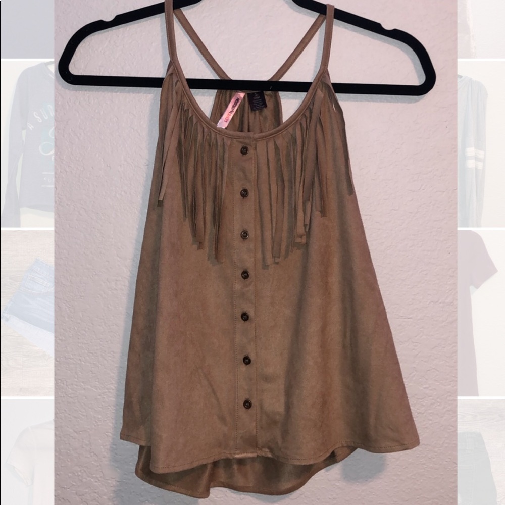 Suede tank top